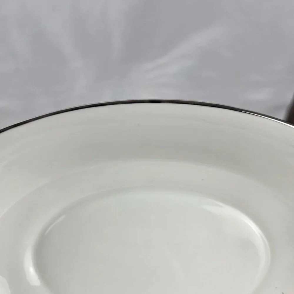Oxford China Spring 8 Inch Oval Serving Bowl Multicolor Floral Rim Aqua Band